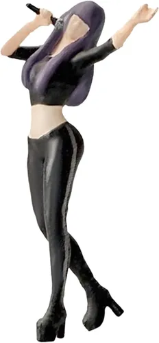 kowaku Figuras de resina 1/64 Figuras de canto 1/64 Escala 1/64 Figuras de modelo de cantante Figuras de modelo en miniatura, adorno de escritorio,
