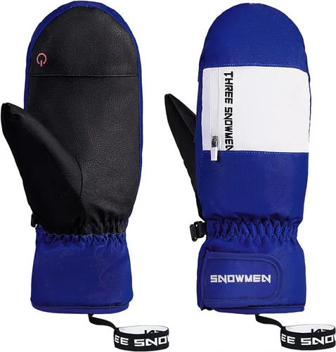 Zando Guantes de esquí para hombres y mujeres, guantes de esquí para clima frío, guantes de nieve impermeables, guantes de snowboard para pantalla