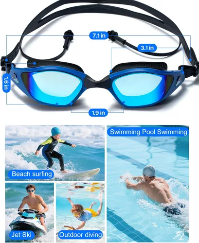 Miniatura 6 de seasprint Gafas de natación, visión súper clara, gafas de natación para adultos, adecuadas para todo tipo de programas de natación Espejo