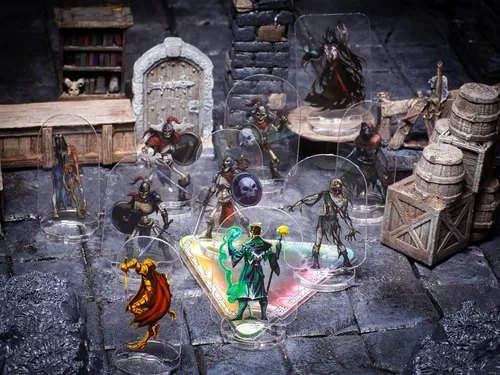 Miniatura 5 de Arcknight Plantillas AOE de efectos de hechizos de mazmorras y dragones, accesorios DND, juego completo de marcadores de área de efecto para D&D 5E