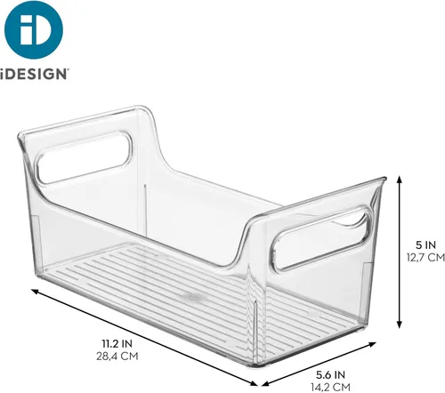Miniatura 4 de iDesign - Organizador de condimentos de plástico con asas para nevera, transparente, fabricado en Estados Unidos