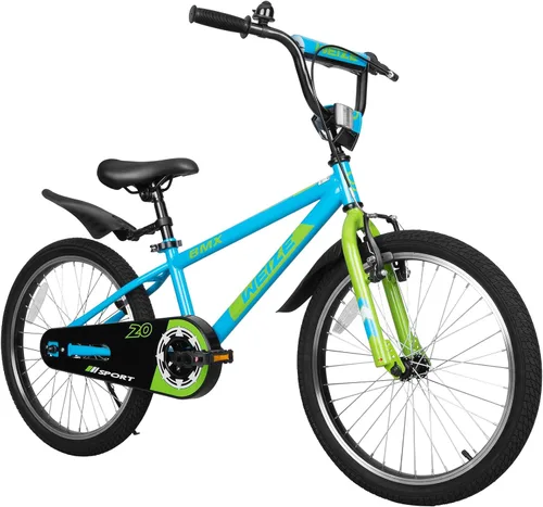 Miniatura 11 de WEIZE Bicicletas para niños, bicicleta estilo BMX para niños y niñas de 4 a 12 años de edad, bicicleta para niños con asiento ajustable, ruedas