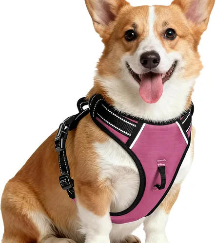 Miniatura 130 de Arnés para perro sin tirones, chaleco reflectante ajustable y acolchado para mascotas con asa de fácil control, fácil de llevar con nudo elegante