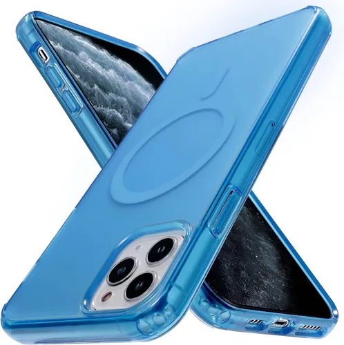 Miniatura 69 de Tigowos Magnetic Guardian - Funda diseñada para iPhone 11 Pro [probada en caídas de grado de 10 pies y compatible con MagSafe] Funda delgada Negro