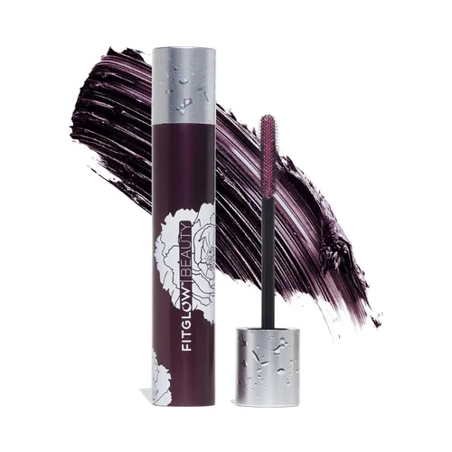 Fitglow Beauty Plum - Imprimación de pestañas | Imprimación vegana para pestañas voluminizadora y acondicionadora | Mezcla única de tono morado sin
