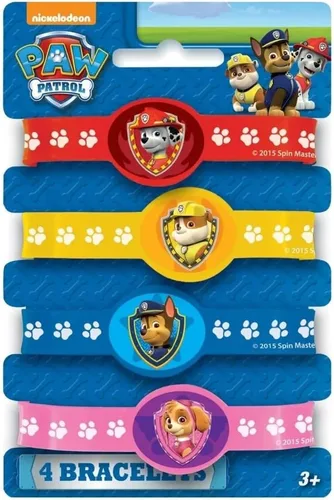 Miniatura 3 de Artículos para fiesta de cumpleaños Paw Patrol, Pulseras, Colores Variados