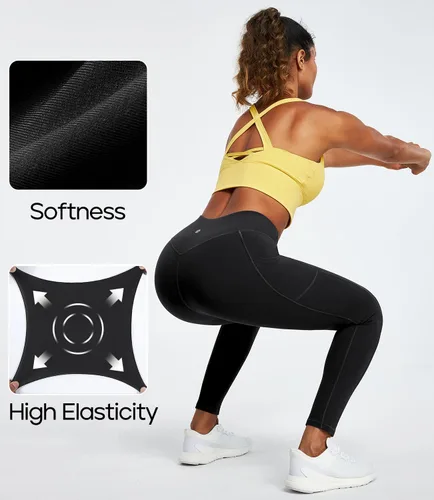 Miniatura 4 de Heathyoga - Pantalones de yoga para mujer, leggings con bolsillos para mujer, pantalones de yoga de cintura alta con bolsillos, leggings