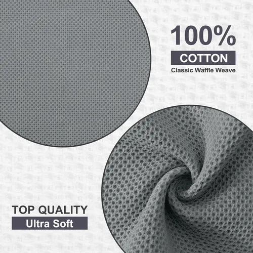 Miniatura 519 de Kitinjoy - Paños de cocina de 100 % algodón, tela de tejido gofrado, paño de limpieza ultrasuave, absorbente y de secado rápido. Beige