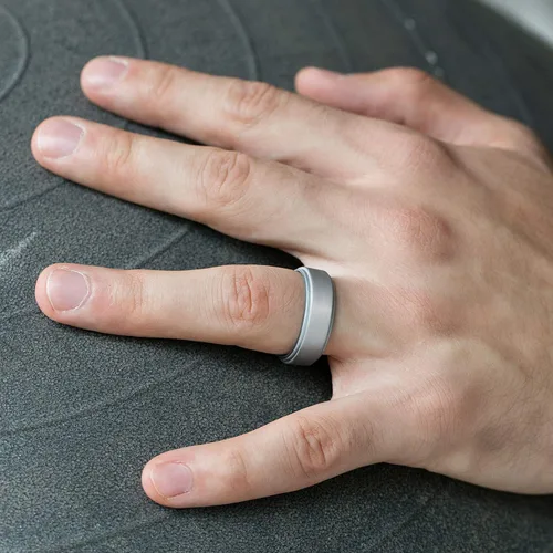 Miniatura 8 de ROQ Silicone Rubber Wedding Ring for Men, Comfort Fit, Men's Wedding Band, Breathable Rubber Engagement Band, 8mm Wide 2mm Thick, Step Edge, Multi