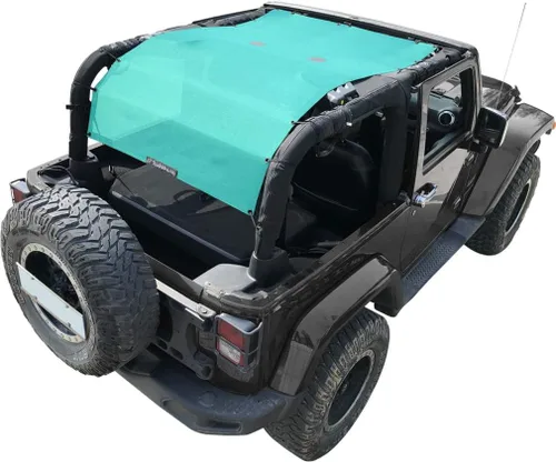 Miniatura 52 de Shadeidea JK - Parasol superior compatible con Jeep Wrangler JKU, cubierta de techo de malla suave (2007-2018) - Bloqueador de ruido de viento UV