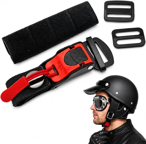 Miniatura 15 de Helmet Quick Release Buckle Kit, Metal Helmet Chin Strap Adapter, Compatible with Classic D-Rings Helmet