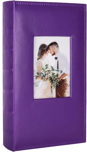 Miniatura 19 de Álbum de Fotos 4x6 para 300 Fotos Cubierta de Cuero PU Página Interior Negra para Álbumes de Boda Libro de Fotos Familiar Bebé Aniversario Bolsillo