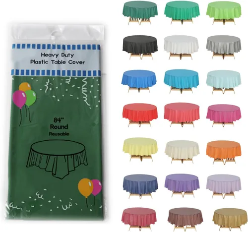 Miniatura 39 de Paquete de 12 manteles de plástico resistentes, reutilizables., Azul Royal Azul real
