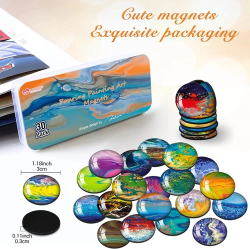 Miniatura 2 de MORCART Imanes para refrigerador, bonitos imanes decorativos para nevera, para casillero, pizarra blanca, gabinete, oficina, cocina, obras