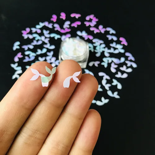 Miniatura 2 de PrettyG Paquete de 0.35 oz/paquete - Lentejuelas con purpurina en forma de cola - Festival Rave Beauty Maquillaje Cara Cuerpo Nail Art Decoración