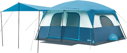 PORTAL Tienda de campaña familiar para 6 | 8 | 10 personas con porche, tienda de campaña familiar grande con altura alta, buena ventilación, tienda