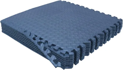 Miniatura 22 de SkyBlue 12 X (24 pies cuadrados) Alfombrilla de piso de gimnasio de 24 x 24 pulgadas de espuma EVA entrelazada para ejercicio de fitness, Celeste