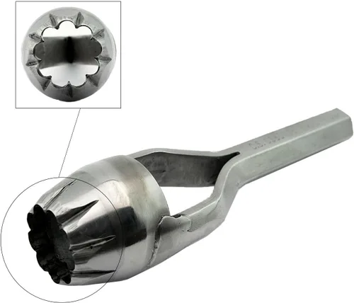 Miniatura 2 de C.S. Osborne Rosette Punch #139, cortador de trabajo de cuero tamaño 1-1/4 pulgadas fabricado en Estados Unidos