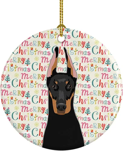 Miniatura 209 de Caroline's Treasures Bulldog Francés Azul de Navidad Adorno de Cerámica Decoraciones Colgantes para Árbol de Navidad para Hogar Navidad, Festividad