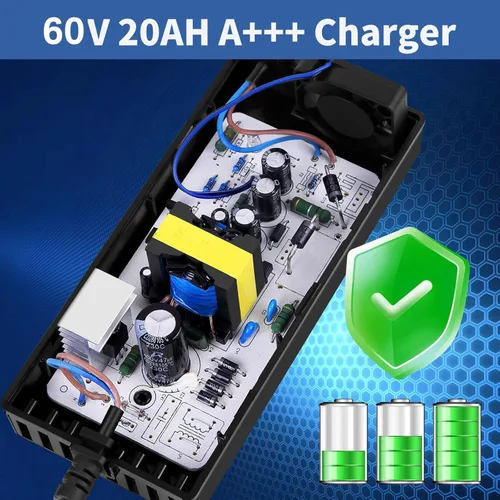 Miniatura 4 de Cargador 72V 3A Enchufe de 3 pines para 60V 20AH 32AH AGM Gel SLA Big Electric Scooters, eWheels EW-52 EW-54, Go Karts, Big Toys, 60V Batería