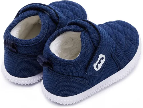 Miniatura 4 de BMCiTYBM - Botas de nieve para niños y niñas con forro de piel zapatos de invierno ligeros para exteriores niños pequeños