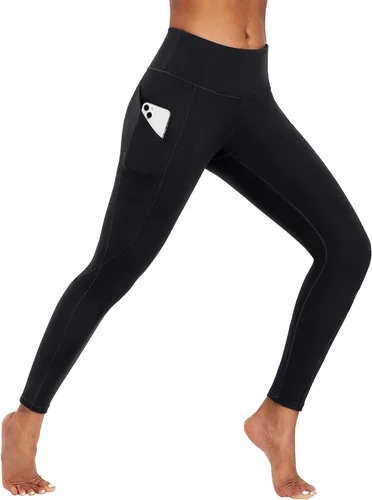 Ewedoos - Leggings con bolsillos para mujer, de talle alto, pantalones de yoga, pantalones de entrenamiento, con levantamiento de glúteos