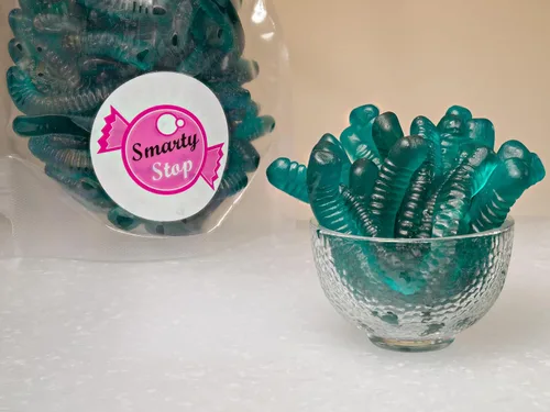 Miniatura 3 de Smarty Stop Sweet & Sour Multi Flavor, Gomitas de gusanos coloridos (1 libra (paquete de 1), frambuesa azul)