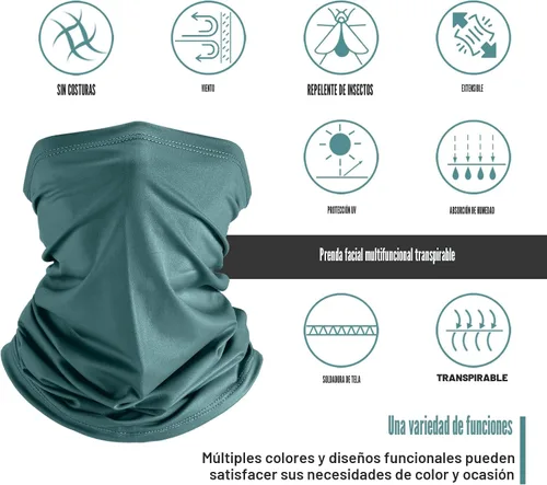 Miniatura 2 de Geyoga 6 piezas de protección UV para el verano, polaina de cuello refrescante, ropa para la cara, polaina para cuello, bufanda, protector solar