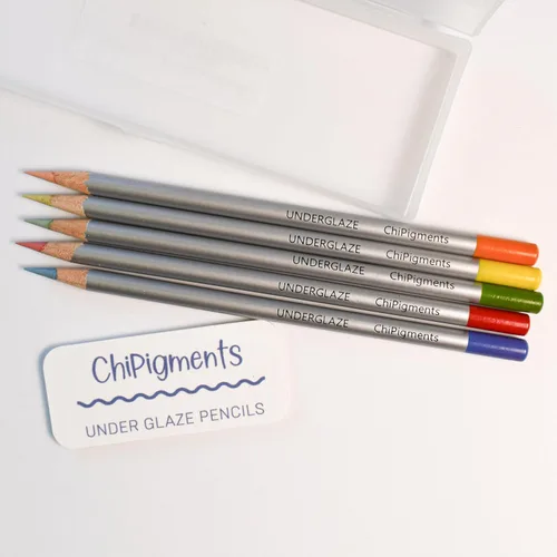 Lápices de inmersión – Brights paquete de 5 (rojo, amarillo, verde claro, azul claro, naranja) Herramientas de decoración de cerámica para cerámica,