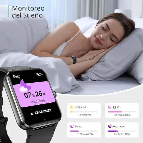 Miniatura 3 de Blackview 2026 Smart Watch (Answer/Make Calls), Fitness Watch for Men and Women with Heart Rate/SpO2/Sleep Monitor/2 Straps, 100+ Sports Modes, IP68
