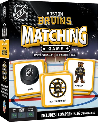 MasterPieces Juego de cartas a juego de imágenes de los Boston Bruins con licencia oficial de la NHL para niños y familias