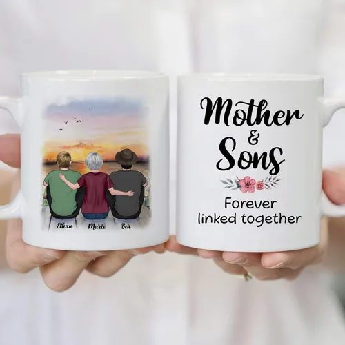 Miniatura 5 de Gossby Tazas personalizadas para mamá, regalos personalizados para mamá de hijas, hijos con avatares, nombres, cumpleaños, día de la madre, regalos