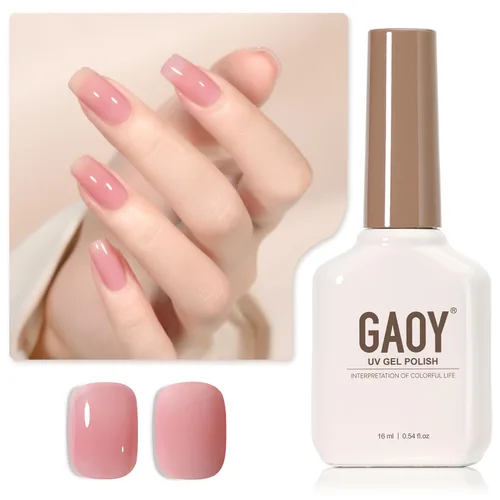 Miniatura 47 de GAOY - Esmalte de uñas de gel marrón, 16ml de esmalte de gel para quitar por remojo, curado con luz UV para arte de uñas, manicura DIY en casa, 2088