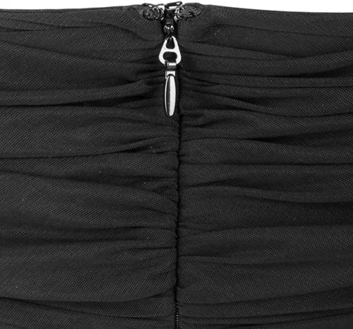 Miniatura 6 de Vestido de vendaje de manga larga fruncido de malla para mujer