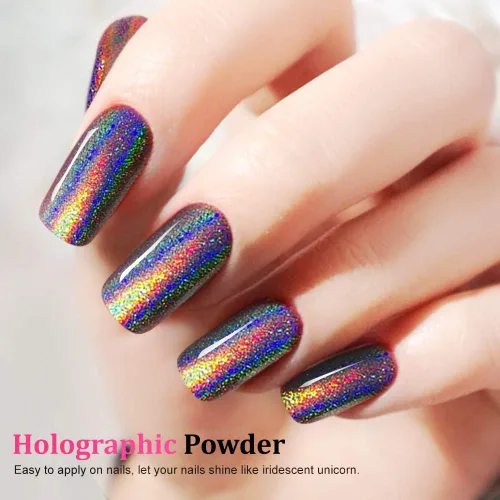 Miniatura 3 de 20 tarros de polvo de uñas cromado, efecto espejo metálico, polvo cromado para uñas, esmalte de gel con holográfico plateado, perla blanca sirena