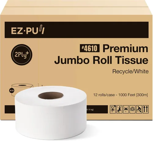 Miniatura 5 de EZ-Pull - Dispensador de papel higiénico de 9 pulgadas, para baño, oficina, comercial/industrial, color blanco