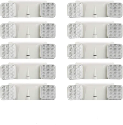 Miniatura 12 de SPECTSUN - Paquete de 2 luces LED de emergencia blancas, luz LED de emergencia de cabeza cuadrada ajustable con batería, luz de emergencia