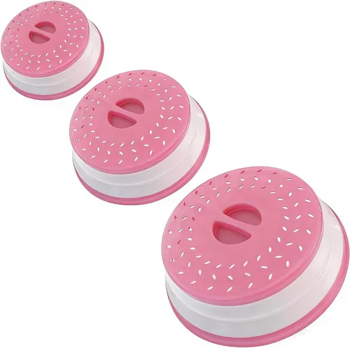 Miniatura 38 de Cubierta plegable contra salpicaduras para microondas, 10.5 pulgadas, apta para lavavajillas, cubierta de placa para microondas con ventilación