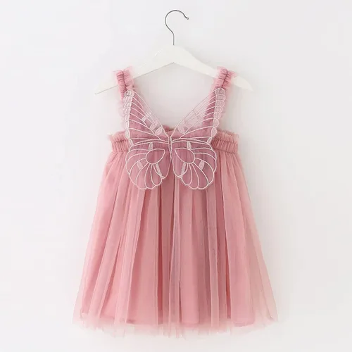Miniatura 2 de Vestidos de verano con alas de mariposa, vestido de tul de hada, sin mangas, para fiesta de cumpleaños