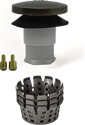 Miniatura 4 de Tapón de drenaje universal para bañera/tina con toque de pulgar (punta de pulgar, accionado por pie) Incluye accesorios de 3/8" y 5/16