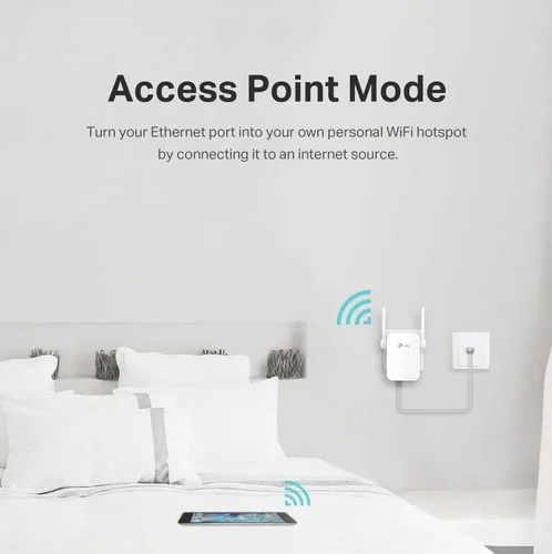 Miniatura 5 de TP-Link N300 Extensor WiFi (RE105), Extensor de Señal WiFi para el Hogar, Extensor de Rango WiFi de Banda Única, Amplificador de Internet, Soporta