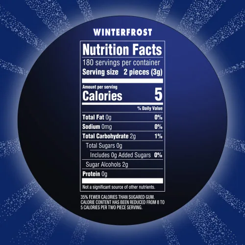 Miniatura 2 de ECLIPSE Winterfrost Sugar Free Chewing Gum Bulk Pack, 60 Piece Bottle (Pack of 24)
