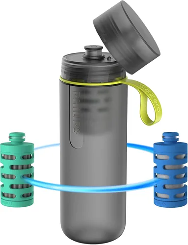 Miniatura 12 de PHILIPS Water GoZero - Botella de agua activa sin BPA con filtro de agua de río/lago/manantial para senderismo, campamento y fitness, filtro de agua
