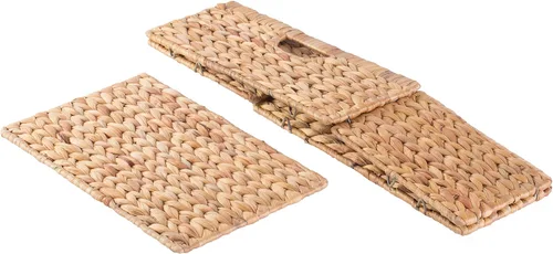 Miniatura 5 de Cubo de almacenamiento plegable de jacinto de agua natural, mediano