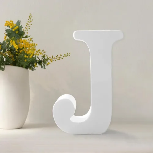 Miniatura 15 de Letras de madera de 4.3 pulgadas, letras blancas de madera sin terminar para injerto, letras de madera para decoración de pared, letras pie