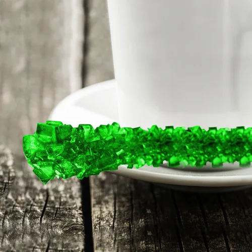 Miniatura 8 de Palitos de roca de caramelo extra grandes: 24 paletas de manzana verde - Palitos de caramelo de roca verde - Envueltos individualmente - Palitos