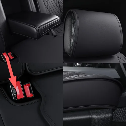 Miniatura 7 de Tomatoman F-150 Fundas de asiento delantero compatibles con Ford F150 2009-2024 2025 2026 2017-2026 F250 F350 F450 Supercrew Super Duty Limited