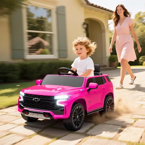Miniatura 2 de Aosom - Automóvil de paseo con licencia Chevrolet Tahoe, juguete eléctrico con batería de 12 V y 7 AH, con control remoto para padres, luces LED