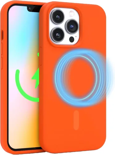 Miniatura 16 de FELONY CASE Funda de silicona verde neón para iPhone 12 Pro Max Silicona líquida con forro de microfibra antiarañazos, funda protectora a prueba