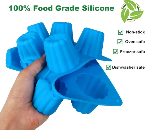 Miniatura 5 de Sidosir 3 piezas Molde para Copitas de Mantequilla de Maní, Molde de Silicona Mini para Tartaletas para Bombas de Grasa Tamaño Bocado, Molde